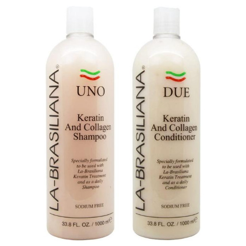 La Brasiliana UNO Keratin After Treatment Shampoo and Conditioner