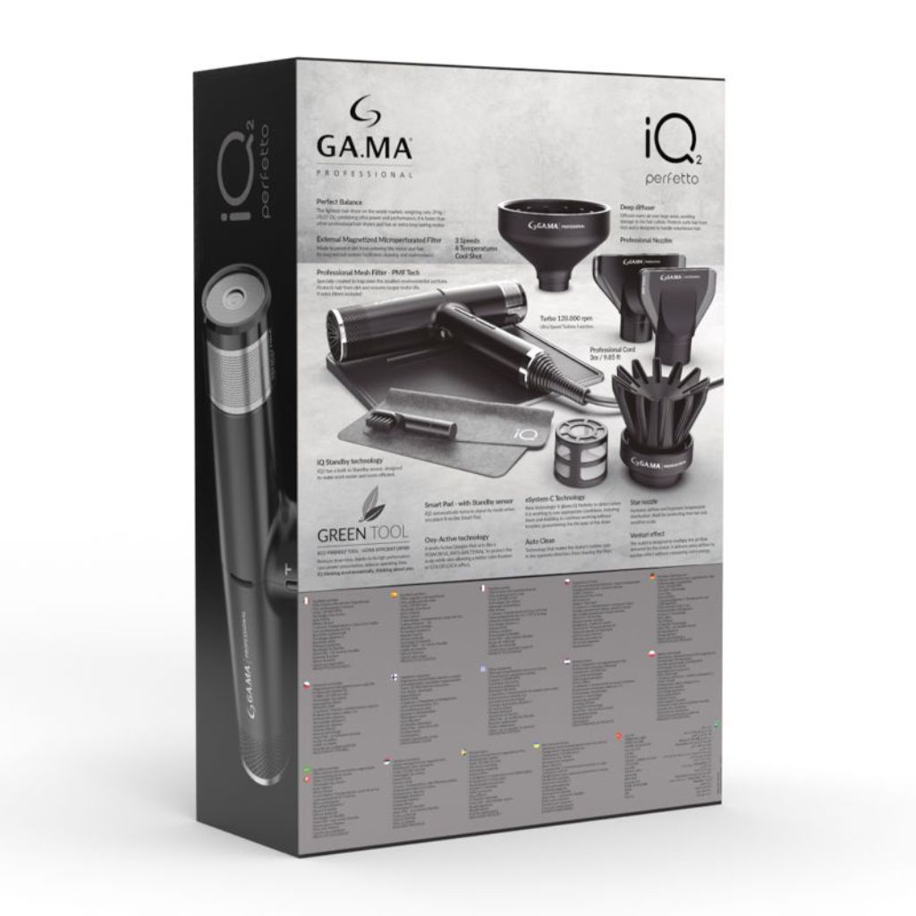 Gama IQ2 Perfetto Smart Dryer Black - BNIKONN